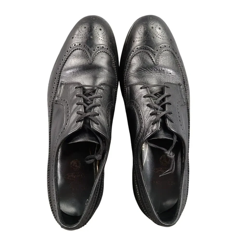 Hy Test Shoes Mens 8.5 Oxford Derby Wingtip Brogue Safety Work Leather Classic